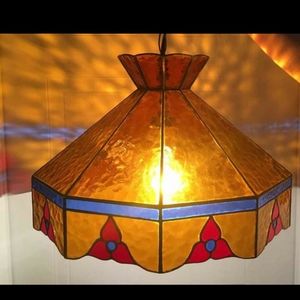 Antique Handcrafted Tiffany hanging pendant light